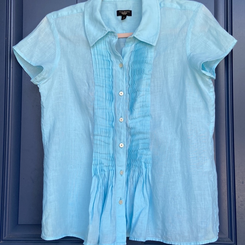 Vintage Talbots linen blouse. From smoke and animal free home. - Picture 4 of 6